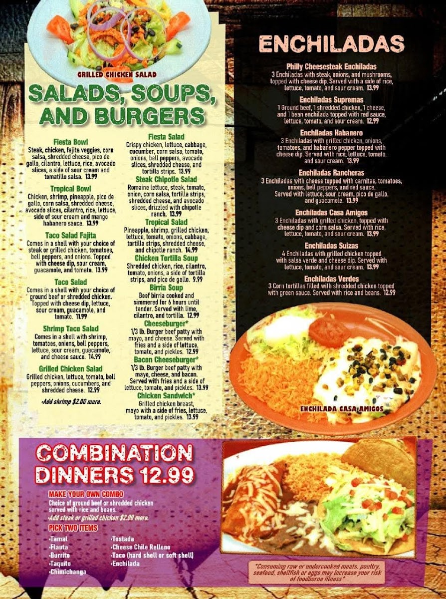 Menu - Casa Amigos Mexican Restaurant Ii | Marshfield photo 4